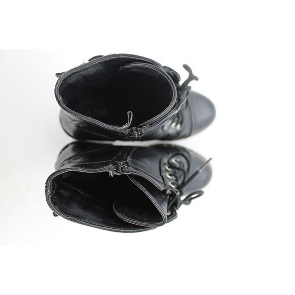 Diba Carryn Combat Boots Size 9m Black Heel 3" - Picture 9 of 10